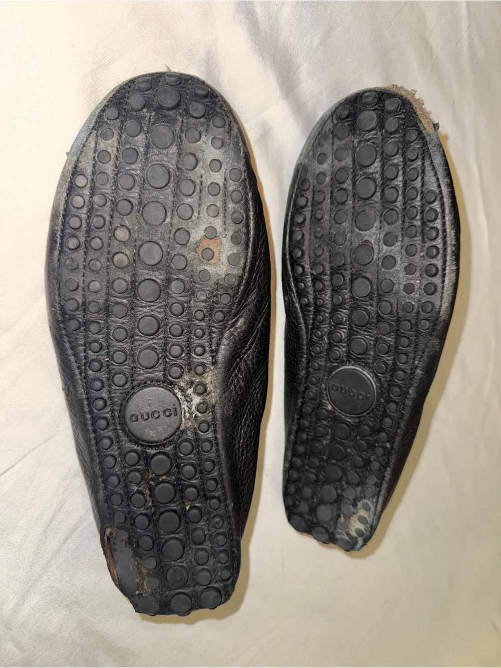 Gucci Horsebit Web Black Leather Slip-On Loafers - Men’s US Size 8 Made in Italy